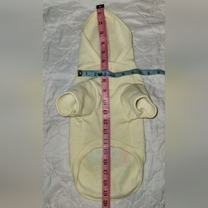 Small Dog sweater seasonal yellow with writing